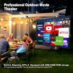 Portable 4K Smart Projector with WiFi & Bluetooth