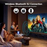 YOOYAA Mini Bluetooth Projector with Screen - Full HD