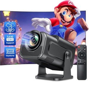 Portable 4K Mini Projector with WiFi and Bluetooth