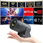 Portable Mini Projector with WiFi and 4K Support