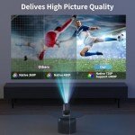 Portable Mini Projector with WiFi and 4K Support