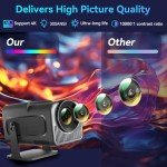 Portable 4K Mini Projector with WiFi and Bluetooth