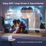 YOOYAA Mini Bluetooth Projector with Screen - Full HD