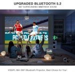 Portable 1080P Mini Projector with WiFi & Bluetooth
