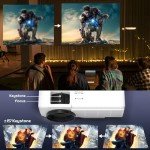 YOOYAA Mini Bluetooth Projector with Screen - Full HD