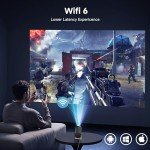 Portable Mini Projector with WiFi and 4K Support