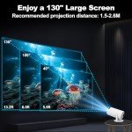 Portable 4K Mini Projector with 5G WiFi & Bluetooth