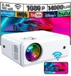 ClokoWe Mini WiFi Projector & Screen, 1080P HD
