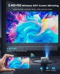 ClokoWe Mini WiFi Projector & Screen, 1080P HD