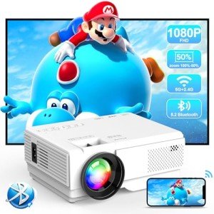 1080P 5G WiFi Bluetooth Home Cinema Projector