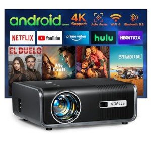 4K Smart Projector with Netflix and WiFi 6