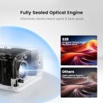 Portable 1080P Bluetooth WiFi Projector for Home Theater