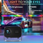 Portable 4K HD Android Projector with WiFi 6