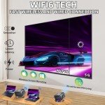 Portable 4K HD Android Projector with WiFi 6