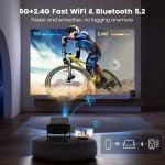 Portable 1080P Bluetooth WiFi Projector for Home Theater