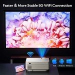 YEZMEK 1080P Full HD Mini Projector with WiFi