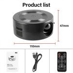 Portable 1080p Mini Projector with HDMI Compatibility