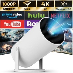 WiFi Mini Projector with Bluetooth and 4K Support