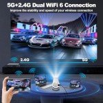 WiFi Mini Projector with Bluetooth and 4K Support