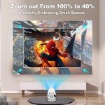 WiFi Mini Projector with Bluetooth and 4K Support