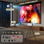 YUZINO 15000L Mini Projector with WiFi & Bluetooth