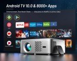 Cibest 1080P Netflix Projector with Android TV