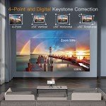 WiFi & Bluetooth 1080P Projector with Zoom