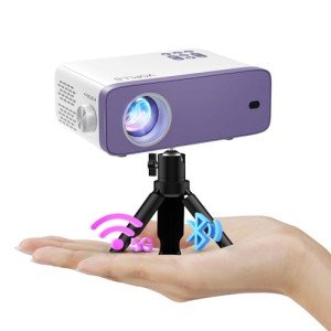 Compact 1080P WiFi Bluetooth Outdoor Projector