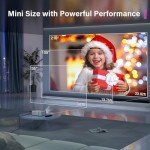Compact 1080P WiFi Bluetooth Outdoor Projector