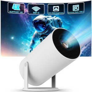 Mini WiFi 6 Portable Projector with Bluetooth 5.0