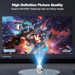 Mini WiFi 6 Portable Projector with Bluetooth 5.0
