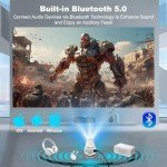 Mini WiFi 6 Portable Projector with Bluetooth 5.0
