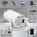 Mini WiFi 6 Portable Projector with Bluetooth 5.0