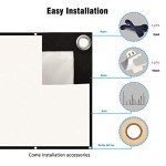 100-Inch Portable Projector Screen, 16:9 HD 4K