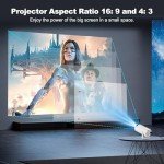 Mini WiFi 6 Portable Projector with Bluetooth 5.0