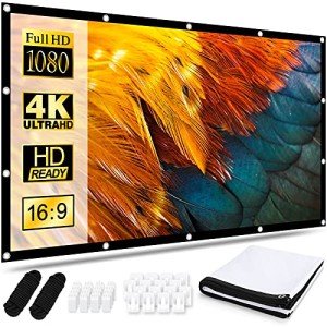 120” Portable HD Projector Screen for Movies