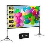 GAINVANE Portable 120" Projection Screen with Stand