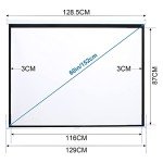 INMOZATA 60-Inch Portable Pull-Down Projector Screen