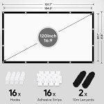 120” Portable HD Projector Screen for Movies