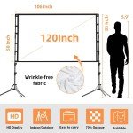 GAINVANE Portable 120" Projection Screen with Stand