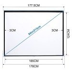 Portable Foldable White Projection Screen - 213.4 cm