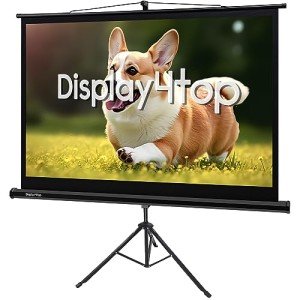 60-Inch Tripod Projector Screen for Home Theater