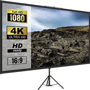 Portable 16:9 Outdoor Projector Screen with Stand