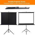 60-Inch Tripod Projector Screen for Home Theater