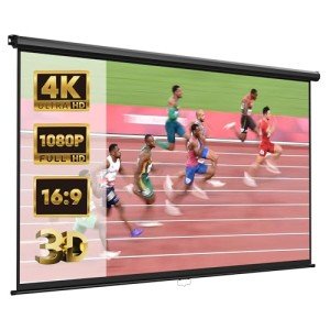 100" Wall-Mounted 4K HD Projector Screen