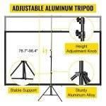 Portable 16:9 Outdoor Projector Screen with Stand