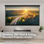 100" Wall-Mounted 4K HD Projector Screen