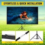 Portable 16:9 Outdoor Projector Screen with Stand