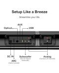 ULTIMEA 4.1ch Detachable Bluetooth Sound Bar with Subwoofer