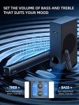 MEREDO 2-in-1 Sound Bar with Subwoofer and EQ